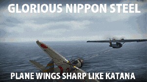 Glorious nippon steel & plane wings sharp like katana