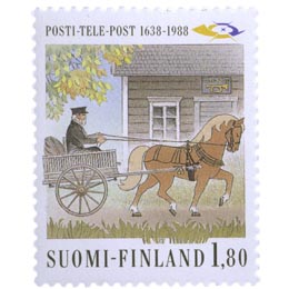 Posti- ja Telelaitos 350 vuotta - Postikärryt