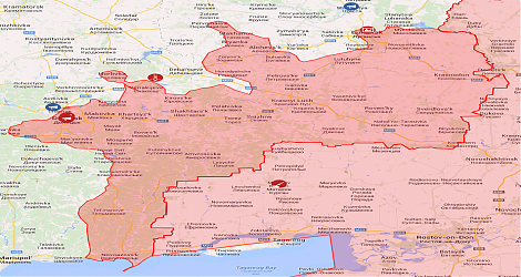 Ukrainan tilanne kartalla 18.9.2014.