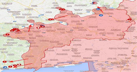 Ukrainan tilanne kartalla 21.9.2014.